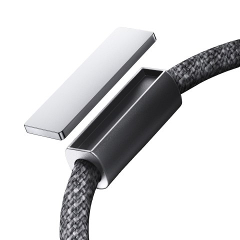 Kabel przewód USB-A - iPhone Lightning z organizerem uchwytem magnetycznym 1.2m - szary Kabel przewód USB-A - iPhone Lightning z organizerem uchwytem magnetycznym 1.2m - szary