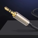 Kabel przewód audio TRS mini jack 3.5mm - jack 6.35mm 3m - szary