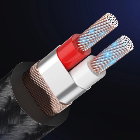Kabel przewód audio TRS mini jack 3.5mm - jack 6.35mm 3m - szary Kabel przewód audio TRS mini jack 3.5mm - jack 6.35mm 3m - szary