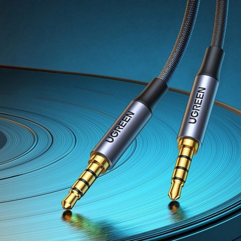 Kabel przewód audio mini jack 3.5mm - mini jack 3.5mm 1m - szary Kabel przewód audio mini jack 3.5mm - mini jack 3.5mm 1m - szary