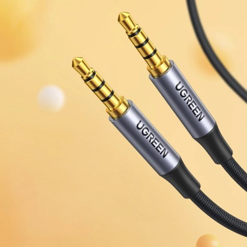 Kabel przewód audio mini jack 3.5mm - mini jack 3.5mm 1m - szary Kabel przewód audio mini jack 3.5mm - mini jack 3.5mm 1m - szary