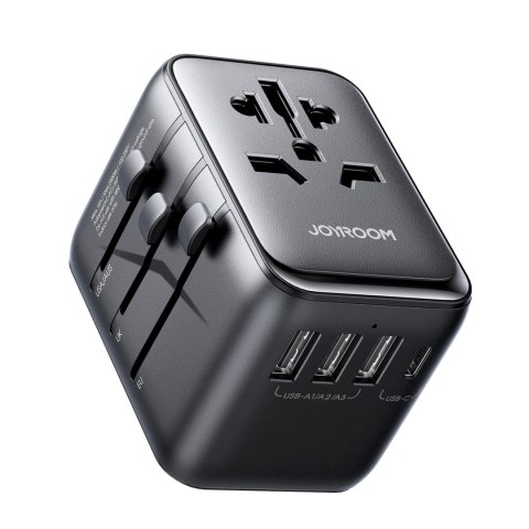 Ładowarka adapter podróżny uniwersalny 17W EU / US / UK / JP / AU / CN - czarny Ładowarka adapter podróżny uniwersalny 17W EU / US / UK / JP / AU / CN - czarny