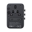 Ładowarka adapter podróżny uniwersalny 17W EU / US / UK / JP / AU / CN - czarny