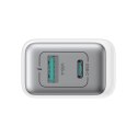 Ładowarka sieciowa USB-C - USB-A 30W PD - biała