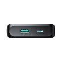 Powerbank 10000mAh z wbudowanymi kablami USB-C iPhone Lightning - czarny