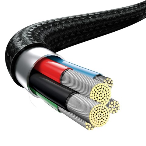 3w1 Kabel przewód USB-C - USB-C / iPhone Lightning / microUSB 20W PD 1.5m - czarny 3w1 Kabel przewód USB-C - USB-C / iPhone Lightning / microUSB 20W PD 1.5m - czarny