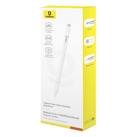 3w1 Rysik pasywny stylus Smooth Writing III - wersja magnetyczna - biały 3w1 Rysik pasywny stylus Smooth Writing III - wersja magnetyczna - biały