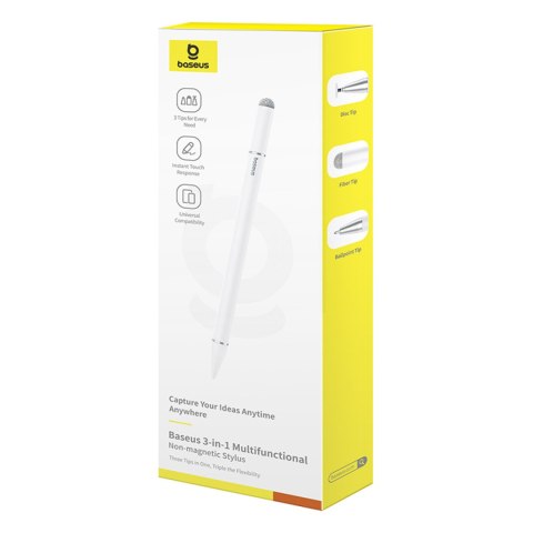3w1 Rysik pasywny stylus Smooth Writing III - wersja niemagnetyczna - biały 3w1 Rysik pasywny stylus Smooth Writing III - wersja niemagnetyczna - biały