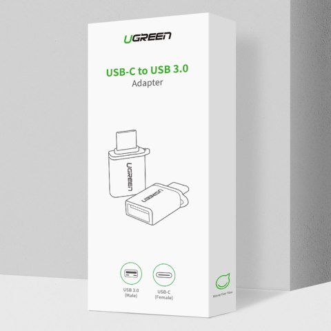Adapter przejściówka USB-C (męski) - USB-A 3.0 (żeński) ze smyczą - szary Adapter przejściówka USB-C (męski) - USB-A 3.0 (żeński) ze smyczą - szary