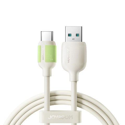 Kabel przewód USB-A - USB-C z fluorescencyjną końcówką 3A 2m - beżowy Kabel przewód USB-A - USB-C z fluorescencyjną końcówką 3A 2m - beżowy