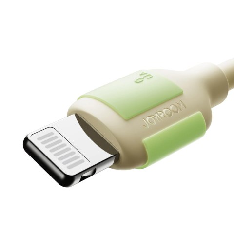Kabel przewód USB-A - iPhone Lightning z fluorescencyjną końcówką 1.2m - beżowy Kabel przewód USB-A - iPhone Lightning z fluorescencyjną końcówką 1.2m - beżowy