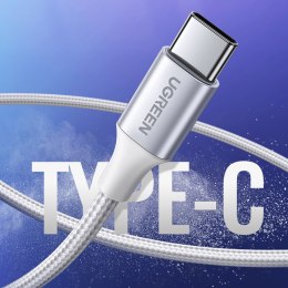 Kabel przewód w oplocie USB-A - USB-C QC 3.0 AFC i FCP 3A 2m - biały