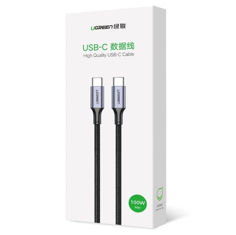 Kabel przewód w opocie USB-C - USB-C PD QC FCP 100W 5A 480Mb/s 1.5m - szary Kabel przewód w opocie USB-C - USB-C PD QC FCP 100W 5A 480Mb/s 1.5m - szary