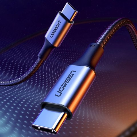 Kabel przewód w opocie USB-C - USB-C PD QC FCP 100W 5A 480Mb/s 1.5m - szary Kabel przewód w opocie USB-C - USB-C PD QC FCP 100W 5A 480Mb/s 1.5m - szary