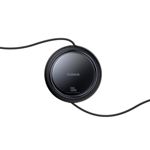 Kabel przewód zwijany USB-C - 2 x USB-C Bright Mirror Series 100W 1m - czarny Kabel przewód zwijany USB-C - 2 x USB-C Bright Mirror Series 100W 1m - czarny
