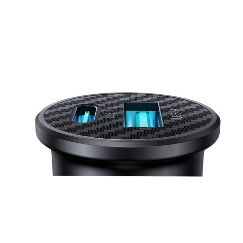 Ładowarka samochodowa Mini 15W USB-A USB-C - czarna Ładowarka samochodowa Mini 15W USB-A USB-C - czarna