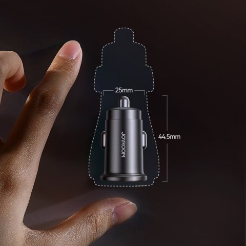 Ładowarka samochodowa Mini 15W USB-A USB-C - czarna Ładowarka samochodowa Mini 15W USB-A USB-C - czarna