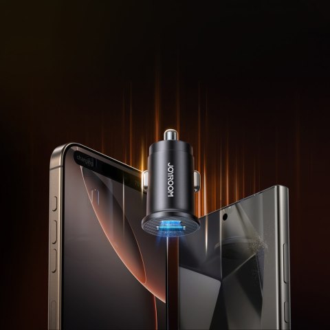 Ładowarka samochodowa Mini 15W USB-A USB-C - czarna Ładowarka samochodowa Mini 15W USB-A USB-C - czarna