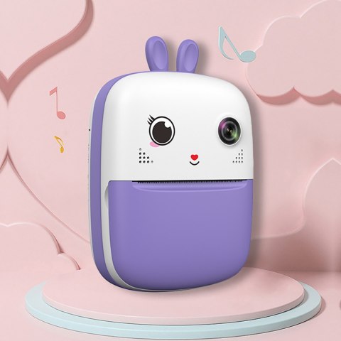 Mini drukarka termiczna dla dzieci z aparatem fotograficznym i kamerą - fioletowa Mini drukarka termiczna dla dzieci z aparatem fotograficznym i kamerą - fioletowa