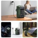 Powerbank turystyczny 75000mAh 100W USB-C USB-A lampka sygnał SOS - zielony