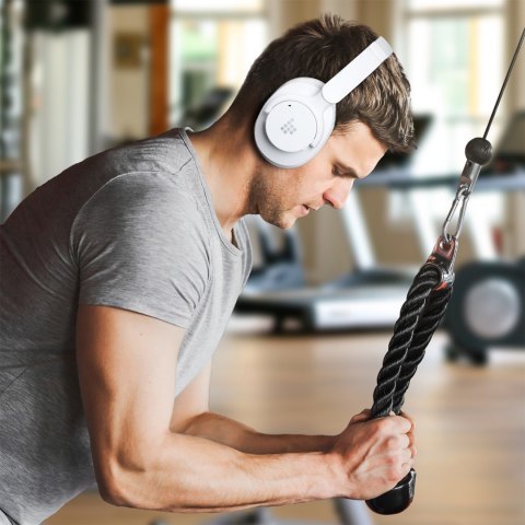 Słuchawki bezprzewodowe Sounfii Q20 ANC nauszne Bluetooth 5.3 - białe Słuchawki bezprzewodowe Sounfii Q20 ANC nauszne Bluetooth 5.3 - białe