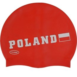 Czepek pływacki Aqua-Speed silikonowy Poland czerwony N/A