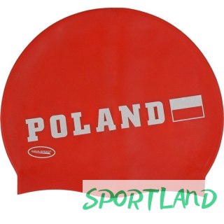 Czepek pływacki Aqua-Speed silikonowy Poland czerwony N/A