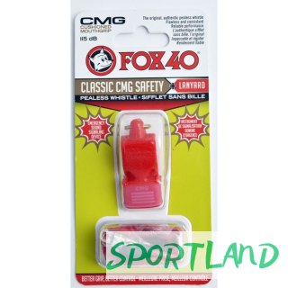 Gwizdek Fox 40 CMG Classic Safety + sznurek 9603-0108 czerwony N/A