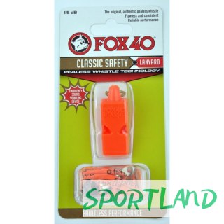 Gwizdek Fox 40 Classic + sznurek 9903-0308 pomarańczowy N/A