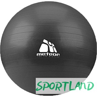 Piłka gimnastyczna Meteor 75 cm z pompką czarna 31134 N/A