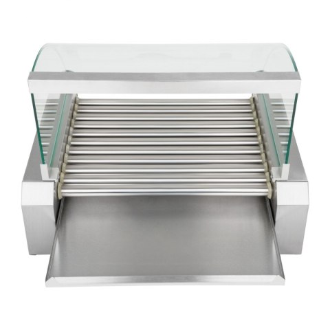 Grill rolkowy z pokrywą roller grill podgrzewacz do parówek 11 rolek Grill rolkowy z pokrywą roller grill podgrzewacz do parówek 11 rolek