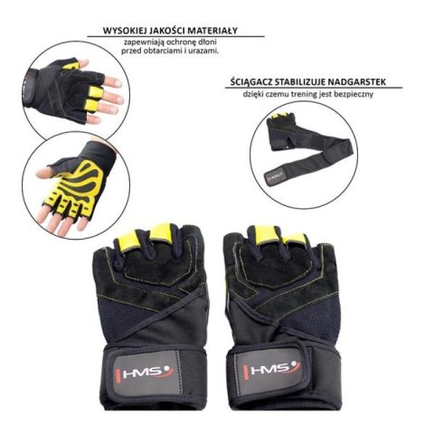 Rękawice na siłownię Black/Yellow HMS RST01 r.M N/A Rękawice na siłownię Black/Yellow HMS RST01 r.M N/A