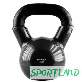 Kettlebell żeliwny pokryty winylem HMS KNV12 BLACK N/A