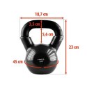 Kettlebell żeliwny pokryty winylem HMS KNV12 BLACK N/A