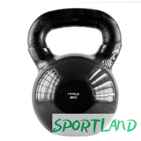 Kettlebell żeliwny pokryty winylem HMS black KNV28 N/A Kettlebell żeliwny pokryty winylem HMS black KNV28 N/A