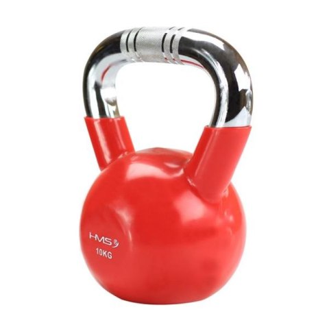Kettlebell żeliwny uchwyt chrom radełkowany HMS KTC10 RED N/A Kettlebell żeliwny uchwyt chrom radełkowany HMS KTC10 RED N/A