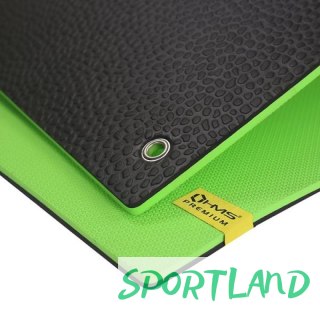 Mata fitness klubowa z otworami HMS Premium MFK03 Green-Black N/A