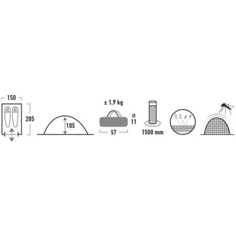 Namiot High Peak Monodome 2 10159 N/A Namiot High Peak Monodome 2 10159 N/A
