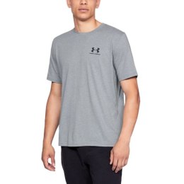Koszulka UA Sportstyle Left Chest SS M 1326799 - szara XXL