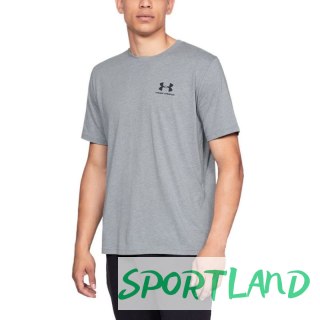 Koszulka UA Sportstyle Left Chest SS M 1326799 - szara M