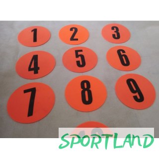 Znaczniki pola płaskie numerowane 1-10 Yakimasport 100326 N/A