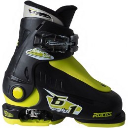 Buty narciarskie Roces Idea Up czarno-limonkowe Jr 450490 18 25-29
