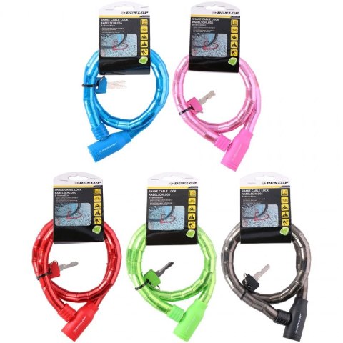 Zapięcie rowerowe Dunlop cable lock D18mm 80 cm ST 5ass 63749 N/A Zapięcie rowerowe Dunlop cable lock D18mm 80 cm ST 5ass 63749 N/A