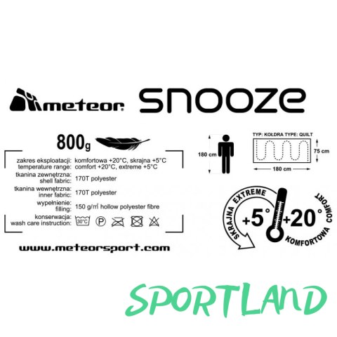 Śpiwór Meteor Snooze Jr 81146 uniw Śpiwór Meteor Snooze Jr 81146 uniw
