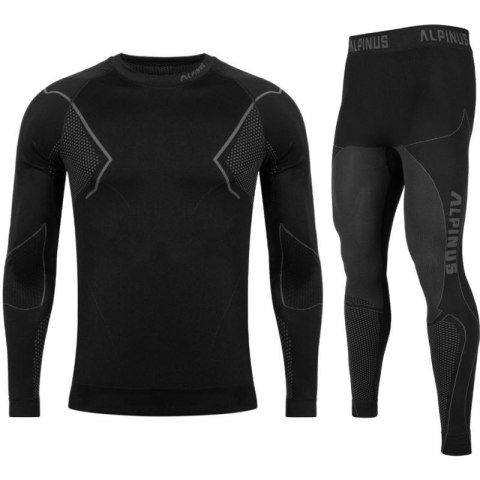 Bielizna termoaktywna Alpinus Active Base Layer Set czarno-szara M GT43257 M