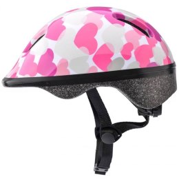 Kask rowerowy Meteor KS06 Hearts pink roz XS 44-48cm Jr 24818 N/A
