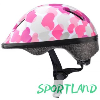 Kask rowerowy Meteor KS06 Hearts pink roz S 48-52cm Jr 24819 N/A