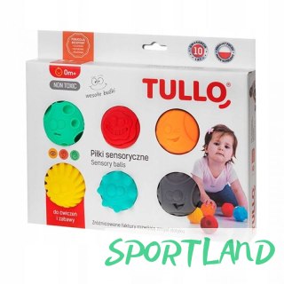Piłki sensoryczne buźki 6 szt. AM Tullo kolorowe 462 N/A