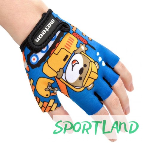 Rękawiczki rowerowe Meteor Teddy Builder Junior 26184-26185-26186 S Rękawiczki rowerowe Meteor Teddy Builder Junior 26184-26185-26186 S