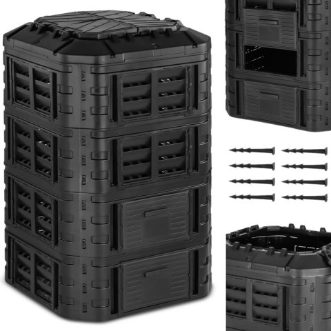 Kompostownik modułowy do ogrodu na odpadki organiczne 90 x 90 x 145 cm 1120 l Kompostownik modułowy do ogrodu na odpadki organiczne 90 x 90 x 145 cm 1120 l